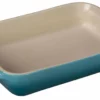 Le Creuset 1.8 Qt. Rectangular Heritage Baking Dish | Caribbean Blue -Baking pan Shop pg1047s 2617 le creuset 1.8qt rectangular dish caribbean blue