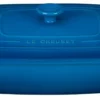 Le Creuset 3.5 Qt. Rectangular Covered Casserole | Marseille Blue -Baking pan Shop pg1148s3a 3259 le crueset marseille blue 3.5 quart casserole dish