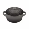 Le Creuset 8oz Round Mini Cocotte | Oyster Grey -Baking pan Shop pg1160 087f le creuset oyster grey 8oz mini cocotte 1