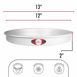 Fat Daddio's Round Cake Pan (12" X 2") -Baking pan Shop prd 122 specs fatdaddios