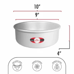 Fat Daddio's Round Cake Pan Solid Bottom (9" X 4") -Baking pan Shop prd 94 specs fatdaddios