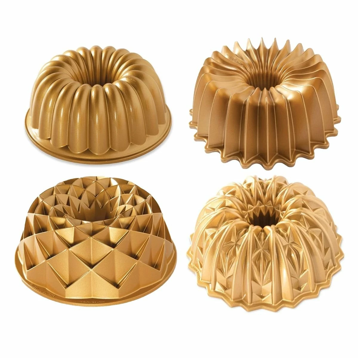 Nordic Ware Premier Gold Collector Bundt Set | 4-piece 3 Nordic Ware Premier Gold Collector Bundt Set | 4-piece