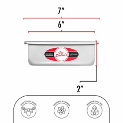 Fat Daddio's Square Cake Pan Solid Bottom 6"x2" -Baking pan Shop psq 662 specs fatdaddios