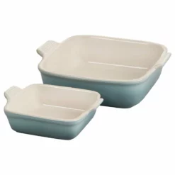 Le Creuset Square Heritage Dishes (Set Of 2) | Sea Salt