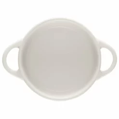 Le Creuset 8oz. Mini Round Cocotte With Flower Lid | White 11 Le Creuset 8oz. Mini Round Cocotte With Flower Lid | White -Baking pan Shop rs15822 flowercocotte white 4
