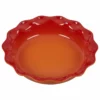 Le Creuset 9" Heritage Pie Dish | Flame -Baking pan Shop rs17025 heritagepieflame 1