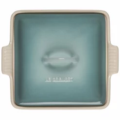 Le Creuset 2.5 Qt. Square Heritage Covered Casserole | Sea Salt -Baking pan Shop rs17103 pg08053a 23717 3 lpr