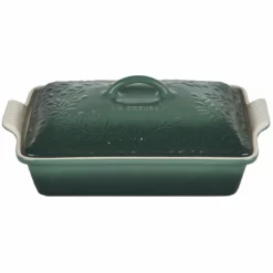 Le Creuset Olive Branch Collection 4 Qt. Heritage Covered Casserole | Artichaut