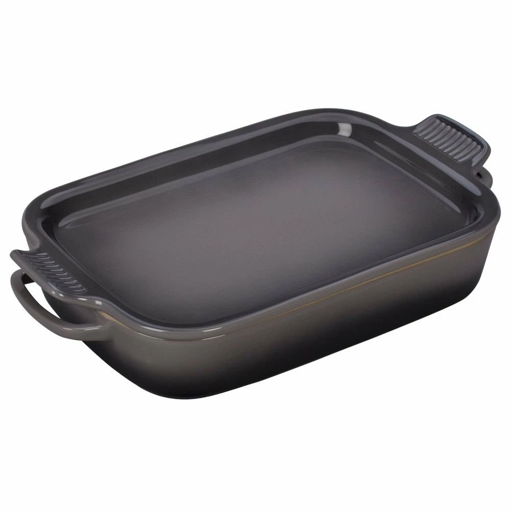 Le Creuset 2.75 Qt. Rectangular Heritage Baking Dish With Platter Lid | Oyster Grey 3 Le Creuset 2.75 Qt. Rectangular Heritage Baking Dish With Platter Lid | Oyster Grey