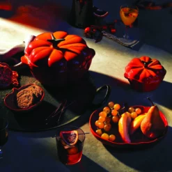 Le Creuset Petite Pumpkin Cocotte | Meringue White -Baking pan Shop rs9818 lca fall recipepumpkinbowlscocottes 0665handsnoskull 1