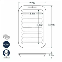 Nordic Ware Broiler Grill And Oven Pan -Baking pan Shop skjfhd854 1