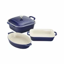 Staub 4-Piece Baking Dish Set | Dark Blue