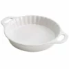 Staub 9" Ceramic Pie Dish | White -Baking pan Shop staub 9 pie dish white
