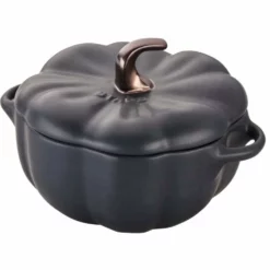 Staub 16 Oz Mini Pumpkin Cocotte | Matte Black