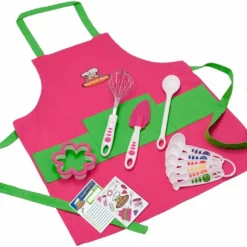 Curious Chef Chef Kit - 11 Piece Green And Pink Set