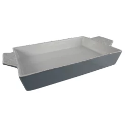 Range Kleen Taste Of Home Stoneware Baking Dish | 13" X 9" -Baking pan Shop te110g 13x9 baking dish angled view 2
