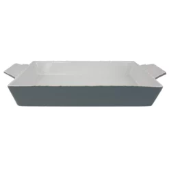 Range Kleen Taste Of Home Stoneware Baking Dish | 13" X 9" -Baking pan Shop te110g 13x9 baking dish angled view