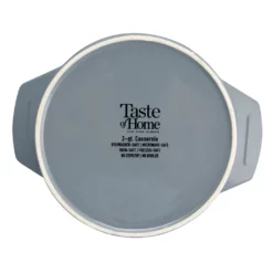 Range Kleen Taste Of Home Stoneware Round Casserole Dish 13 Range Kleen Taste Of Home Stoneware Round Casserole Dish -Baking pan Shop te120g 2qt round casserole bottom view