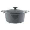 Range Kleen Taste Of Home Stoneware Round Casserole Dish -Baking pan Shop te120g 2qt round casserole side view