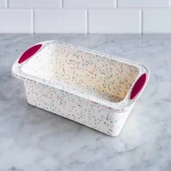 Trudeau White Confetti Silicone Loaf Pan -Baking pan Shop trudeau confetti 10 silicone loaf pan 05118555