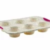Trudeau White Confetti 6-Count Jumbo Muffin Pan -Baking pan Shop trudeau confetti 6 count silicone jumbo muffin pan 05118658