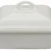 Le Creuset 2.5 Qt. Square Heritage Covered Casserole | White -Baking pan Shop white 3